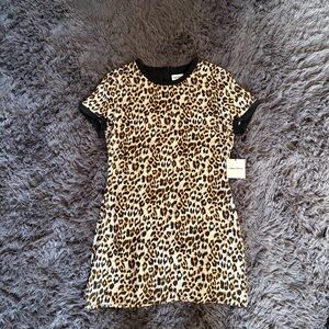 Superdown revolve cheetah edgy Harper Tee Shirt Dress in Leopard Size medium NWT